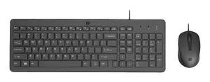 Wired Keyboard and Mouse Set HP 150 — Full-size USB Keyboard (Membrane), Black, Wired Mouse Included
