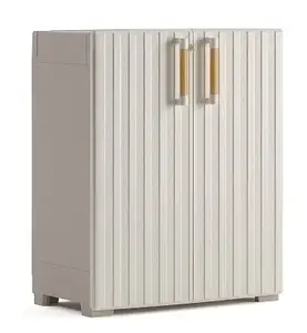 Шкаф Keter Groove Basso, 2-дверный с эффектом штукатурки, 800×450×980 мм, коричневый