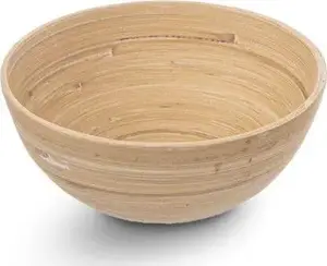 Wooden Bamboo Bowl ORION 14 cm – fruit and vegetable serving bowl