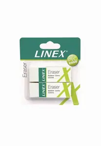 Eraser Linex ER30-2B White, 128×90×13 mm, pack of 2, PVC-free