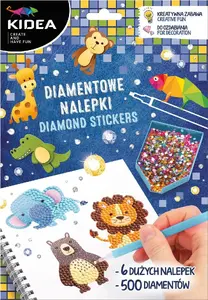 Derform decorative sequin mosaic stickers for kids – animal designs, adhesive craft kit (NDZOKA)