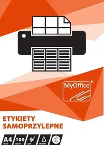 Etiķešu loksnes MyOffice ETYKIETY A4 210 x 148 mm (100 loksnes) — MyOffice