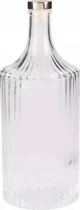 Stikla pudele 1 l ar zelta korķi KOOPMAN KO112628/ALL — vintage karafe