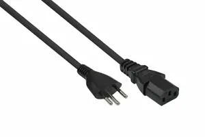 Сетевой кабель Alcasa SK6030-S018, 1.8 м, вилка типа J — IEC C13, H05VV-F3G, 10 A/250 V