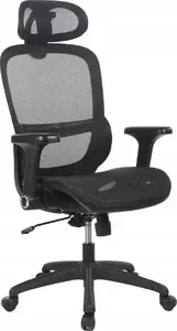 Biroja krēsls office products Dokos — melns ergonomisks darba krēsls, modelis 23023461-05