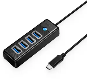 USB-C хаб ORICO PW4U-C3 с 4 портами USB-A, черный