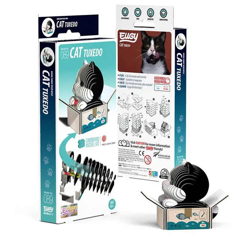Fat Brain Toys Eugy CAT Tuxedo 3D пазл Photo 4