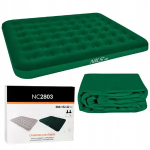 Inflatable Camping Mattress nils extreme NC2803 203×152×22 cm green