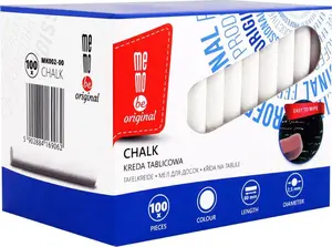 White Chalk Sticks MemoBe Kreda tablicowa biała — pack of 100