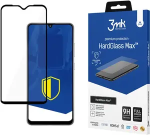 Tempered Glass Screen Protector 3MK for Samsung Galaxy A32 4G — HardGlass Max, Black