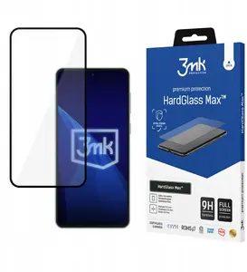 Rūdīta stikla ekrāna aizsargplēve 3MK HardGlass Max priekš Samsung Galaxy M55 — melna