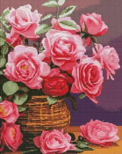 Norimpex алмазная мозаика Kolorowe róże 40×50 см Photo 1