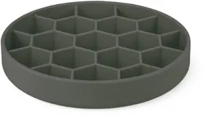 Silikona suņu bļoda lēnai ēšanai Trixie L 21,5×21,5 cm, pelēka