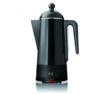 Electric coffee percolator MELITTA C3 Design Percolator 6 cup — 0.9 L, 500 W, stainless steel, black