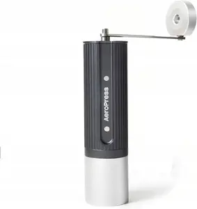 Manual coffee grinder No name model 2503000094 — grey, hand-crank portable grinder