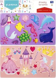 TEKA plastmasas zīmēšanas trafareti «Princese», 2 gab.