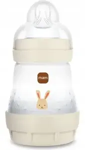 Bērnu pudele MAM BABY Perfect Start 160 ml — pretkoliku, bēša