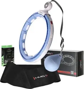 HMS Magnetic Hula Hoop HHM15 with Counter and BR163 Exercise Belt (Plus Size) - Blue