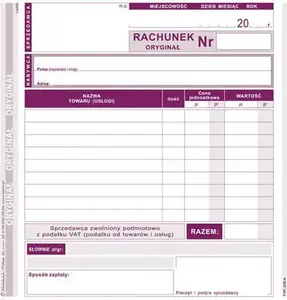 Receipt Book Michalczyk & Prokop 230-4 D RACH.UPR.2/3 A5 2SKŁ.W.VAT 230-4 — duplicate, A5 format