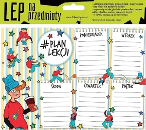 HENRY Electrostatic Weekly Planner A5 - Boy design, reusable writable surface