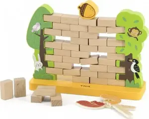Koka veiklības spēle Viga Toys Krītošais riekstiņš — saliekamā puzle galda spēlēm