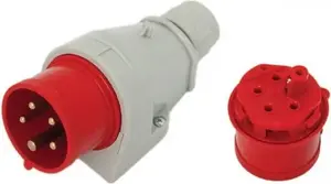 Tarel receiver insulated plug 16A 400V 5P IP44 with threaded terminals (MPN 115)