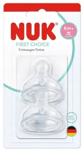 Соска Nuk FlowC силиконовая для бутылочки, 2 шт., модель 10124049