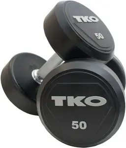 Dumbbell TKO K828RR-44 rubber-coated 44 kg single-piece adjustable weight