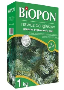 Granulētas mēslošanas līdzeklis skujkoki BIOPON B1056 3 kg — pret skuju brūnēšanu