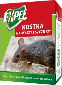 Rodent bait block BROS Kostka — 300 g, ready-to-use mouse and rat poison