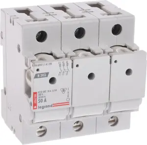 Drošinātāja atslēdzējs Legrand R 303 50 A 3‑polu (modelis 606708)