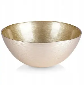 Decorative glass bowl Eurofirany Ø 21 cm, round centerpiece for home decor