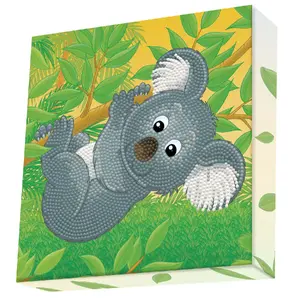 Набор Diamond Dotz для алмазной вышивки Koala Climb — 220×220 мм, заранее рассортированные кристаллы, печатная ткань
