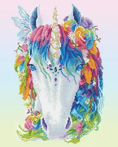 Набор для алмазной вышивки Diamond Dotz Mystic Unicorn – холст 409×510 мм, премиальная цветная ткань