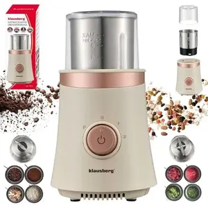 Electric spice and coffee grinder Klausberg KB-7993 – compact electric grinder for coffee, spices, and dried fruit