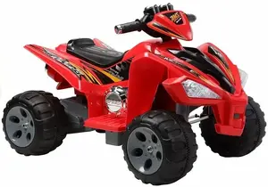 Ride-on quadricycle LEAN Cars 2035 for children, red, light effects, batteries required, suitable from 3 years