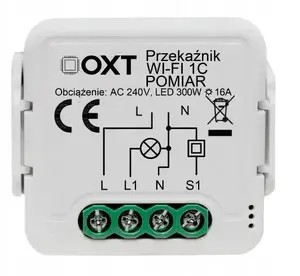 Relay module bleBox T220P — single-circuit OXT with 16A measurement and Wi‑Fi (Tuya)