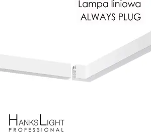 Griestu LED lampa HanksLight Lampa LED balta lineāra alumīnijs piekārta 1200 mm 36W 4000K