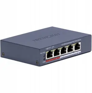 PoE Switch Hikvision DS-3E0105P-E/M(C) 4-port, 4x 10/100 Mbps PoE + 1x uplink