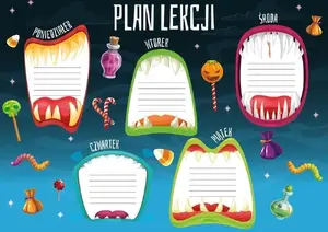 Lesson planner A5 HENRY — 'Wampiry' themed weekly schedule pad