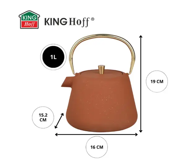 Cast Iron Teapot KingHoff KH-1934 Photo 3
