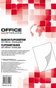 Flipchart Pad Biurfol 65 x 100 cm Smooth Paper Block, 50 Sheets