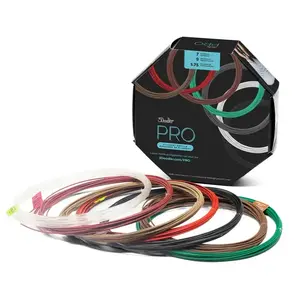 3DOODLER PRO-FILLS 9 m 3D printing filaments — PLA, PLA-CF, wood fiber, copper colours