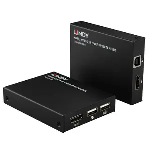 Transmitter & Receiver Lindy HDMI KVM & IR over IP Extender – wired, HDMI video, USB Type-A/B, range 150 m