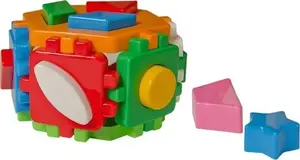 Children's Shape Sorter Technok Kostka ośmiobok Mądry dzieciak 1998 – educational shape-sorting toy