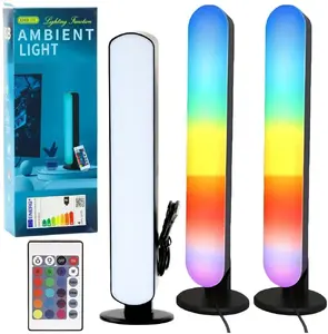 LED Ambient Desk Lamps Lean RGB Gaming Set 2 pcs with Remote