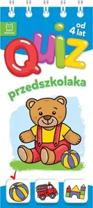 Workbook Aksjomat Książeczka Quiz przedszkolaka z misiem — children’s quiz activity book for ages 4+ (Polish)