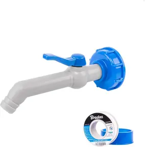 Tap for Mauser/IBC container BRADAS GZ 3/4" set S60x6 with tape