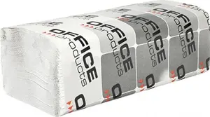 Folded ZZ Paper Towels Office Products, 1-ply, 4,000 sheets per pack, 20 packs, white