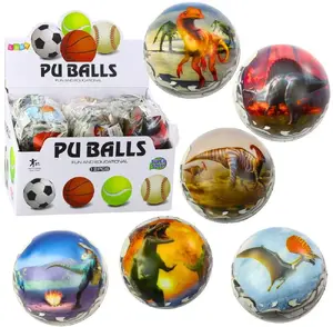 Foam Squeeze Bouncing Ball LEANToys Dinosaur 7 cm